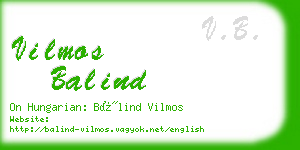 vilmos balind business card